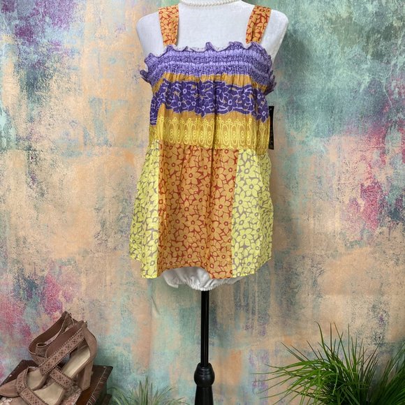 Unique Spectrum Tops - NWT📌Unique Spectrum Colorful smocked airy Top